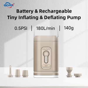 GR-107C4  air mattress air pump 140g mini electric air pump lithium battery portable 0.5psi 180L/min flow air inflator  type-c charging camping mats airbed air mattress swimming ring pool water toy...