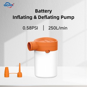 GR-111 small size portable electric air pump for camping mats pillow air mattress air bed swimming ring pool low noise 80 dB 30w power