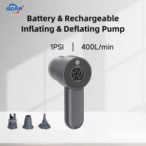 GR-119 high pressure 1psi 2psi air pump portable 2500mAh portable electric air pump 350g punching boat kayak airbed air mattress swimming pool