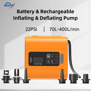 GR-133P SUP Pump 22psi high pressure portable electric air pump for paddle kayak tent inflatable sofa airbed air mattress pump 400L/min Flow