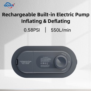 GR-610 Built-in Air Pump Supplier, Rechargeable AC Electric Internal Pump For Air Beds, 0.58 PSI, 550 L/min, Fast Inflate And Deflate